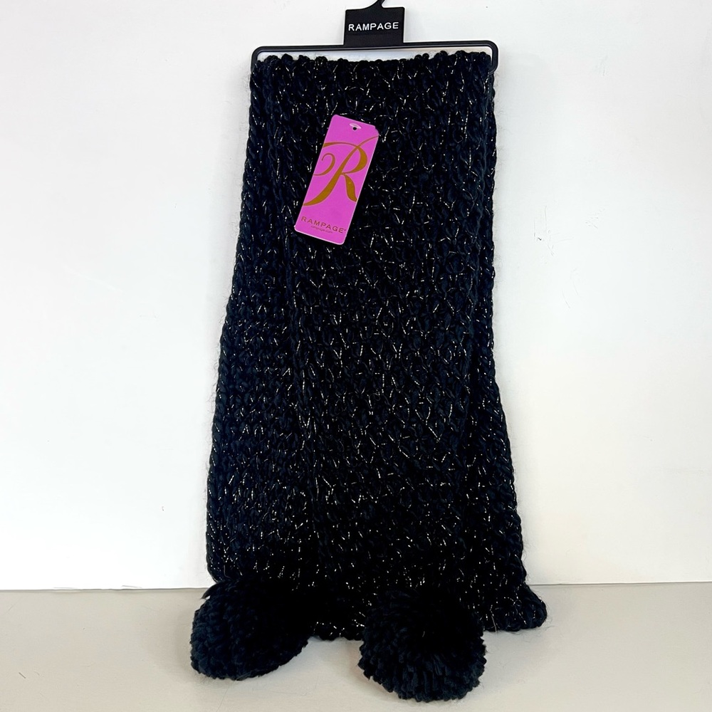 Rampage Knit Metallic Knit Scarf